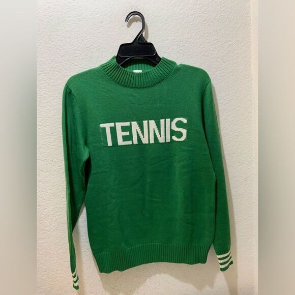 The Bubble Tennis Sweater Green white size M - Picture 2 of 10